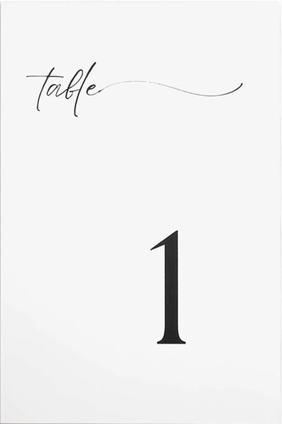 Table Numbers - Black Set 6