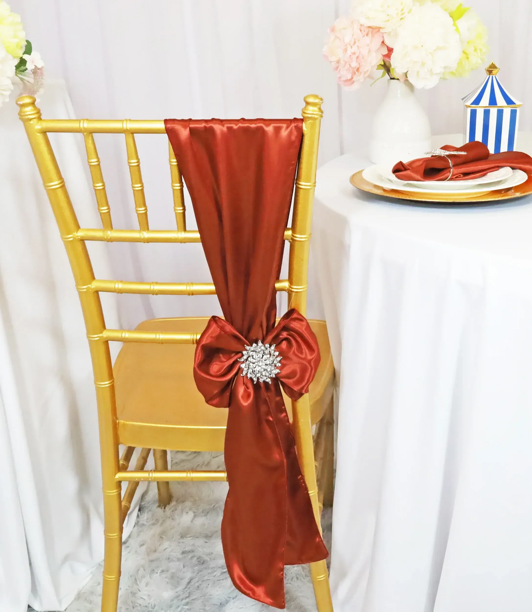 Rust Satin Sashes