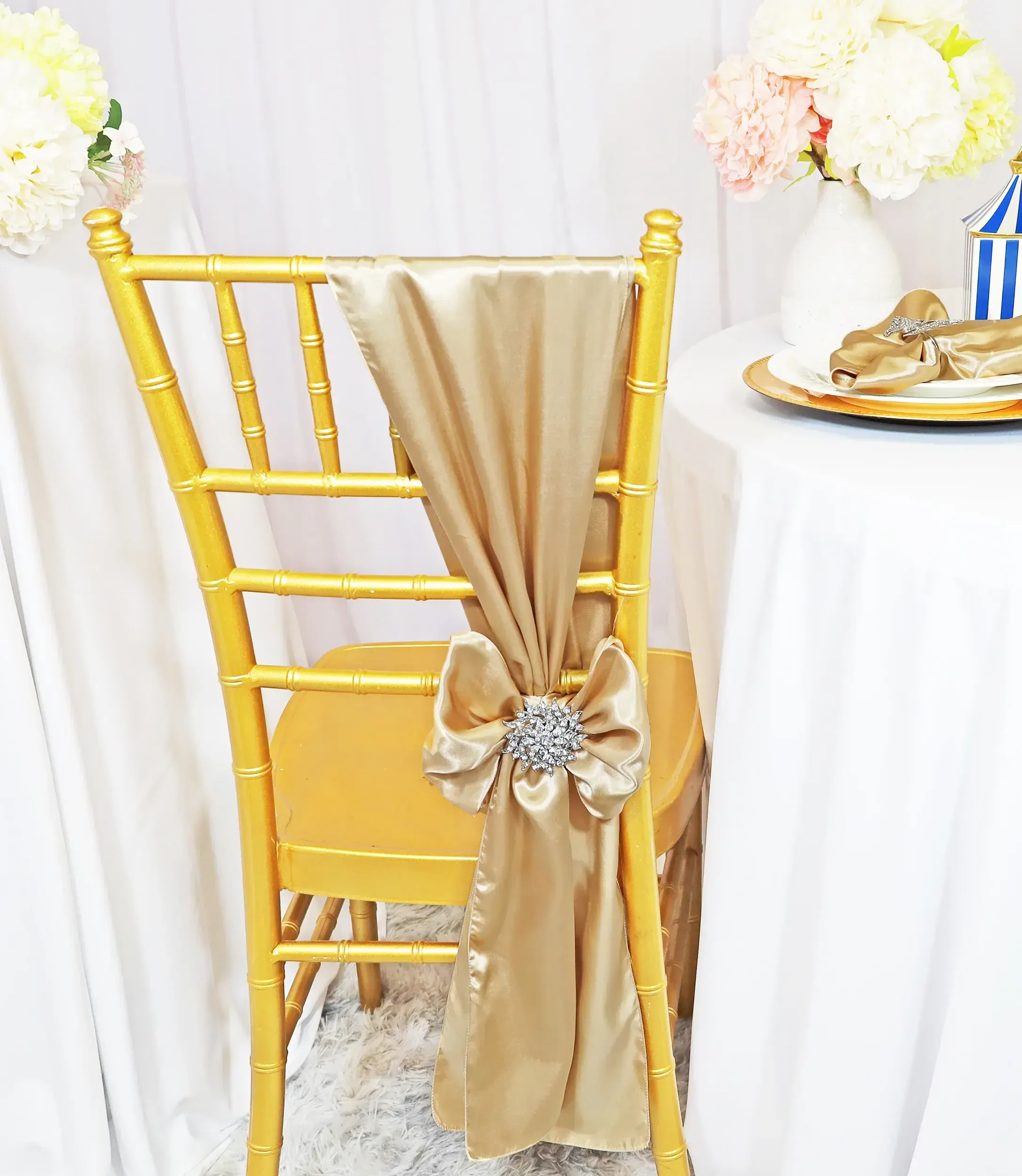 Champagne Satin Sashes