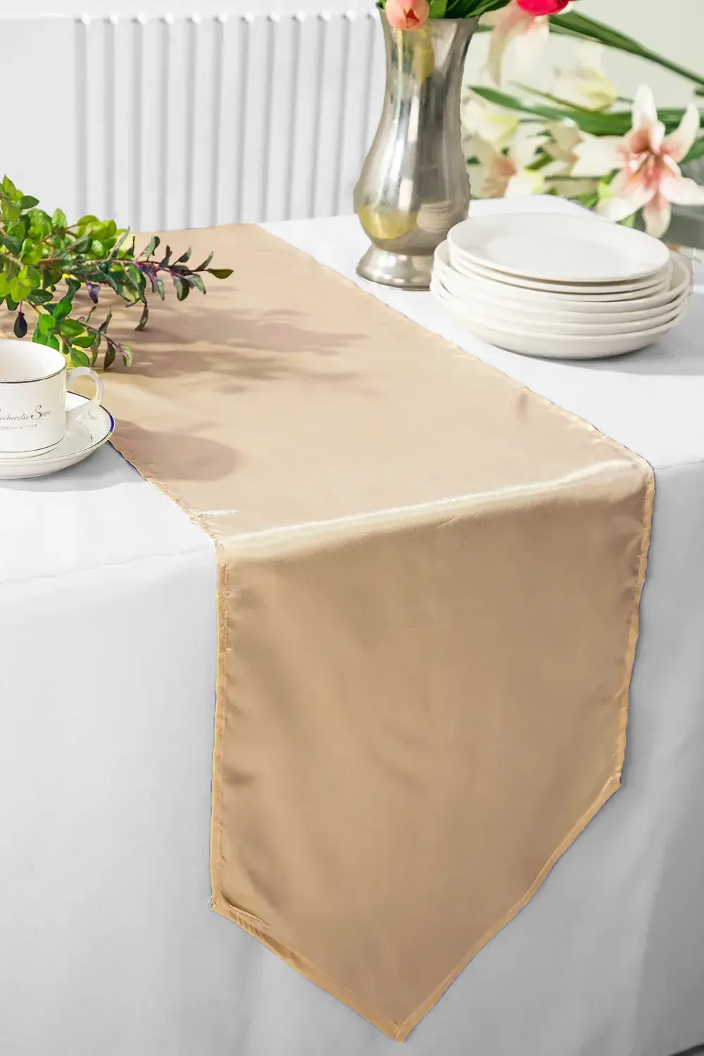Champagne Satin Table Runners