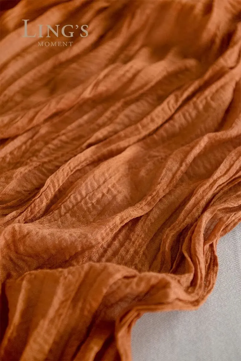 Terracotta Cheesecloth Table Runners