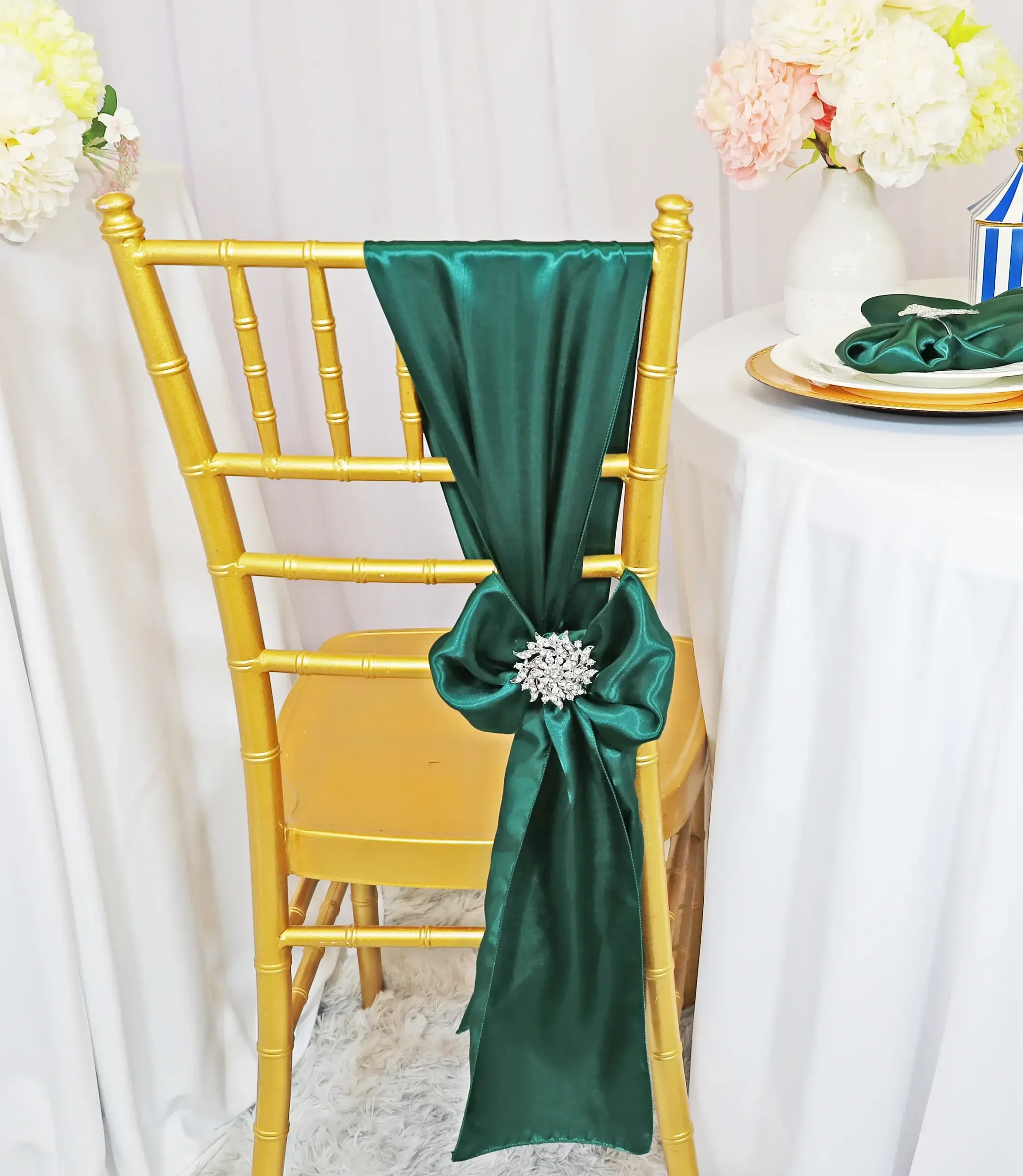 Forest/Hunter Green Satin Sashes