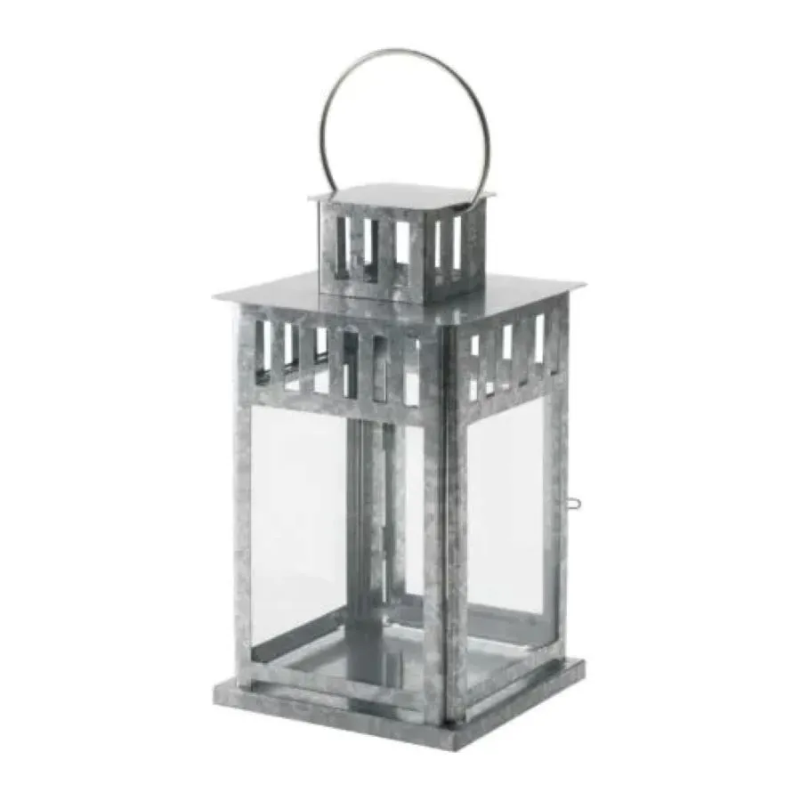 Galvanized Silver Lantern