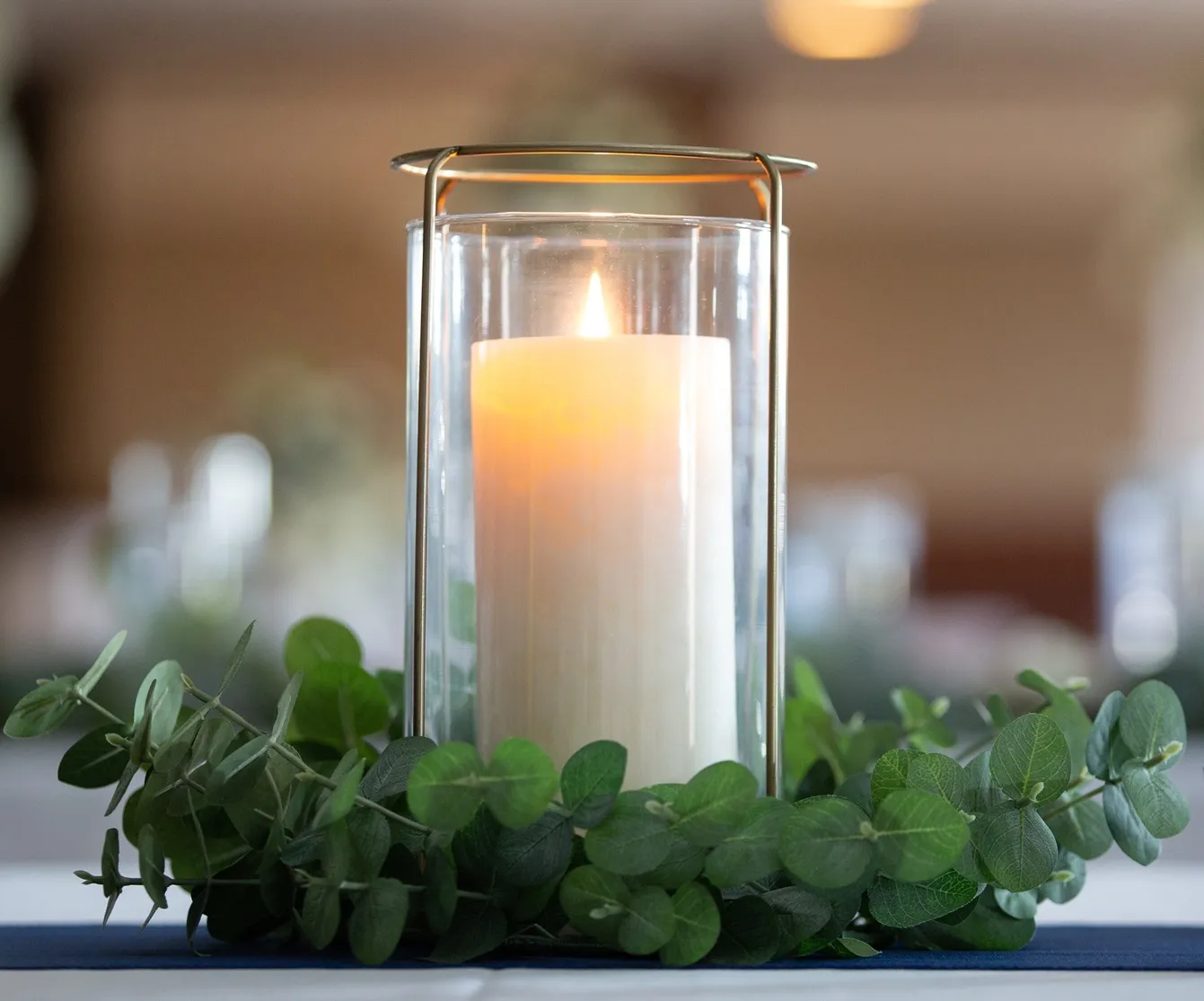 Gold Wire Candle Holder