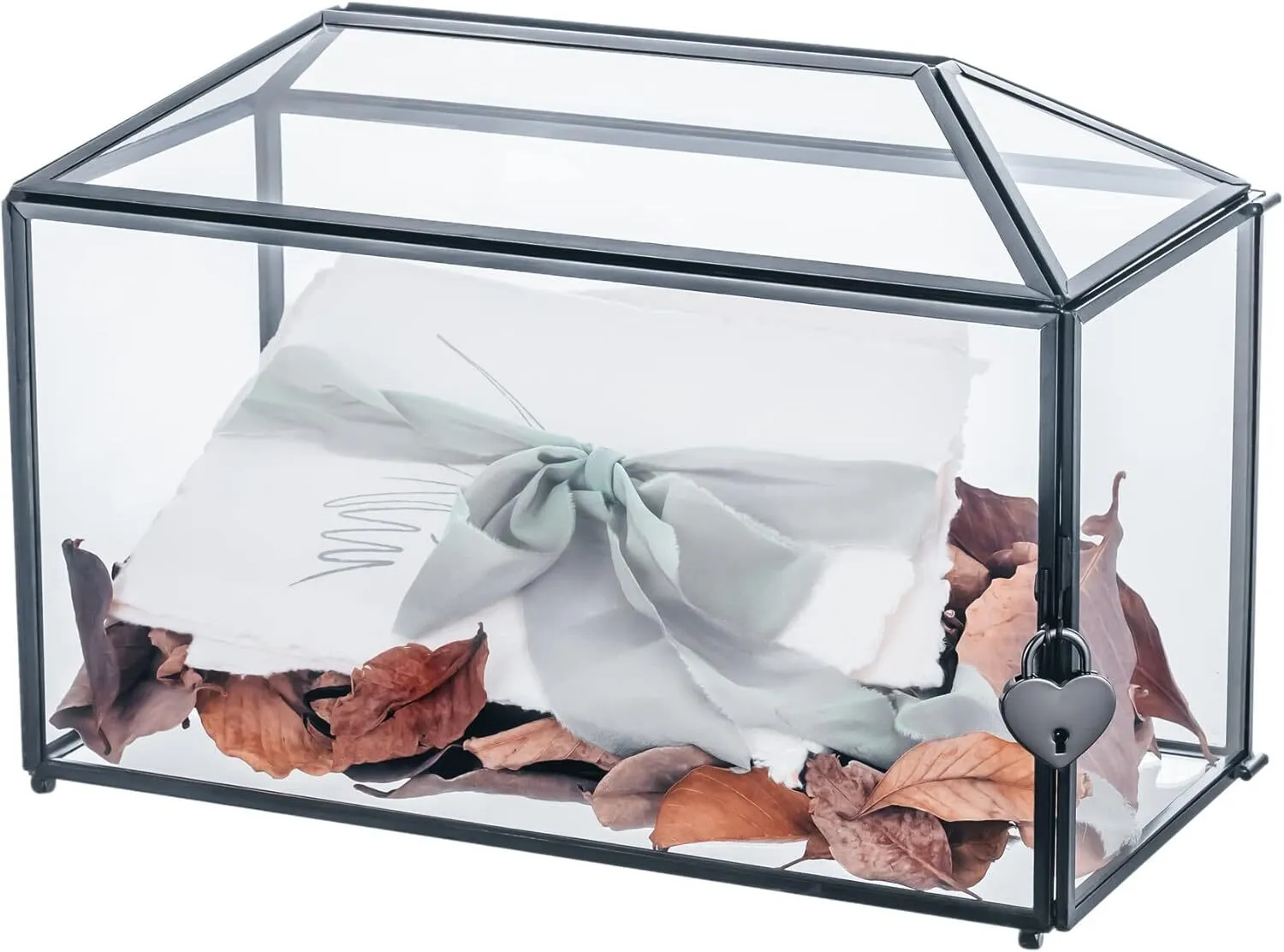 Glass Black Card Box