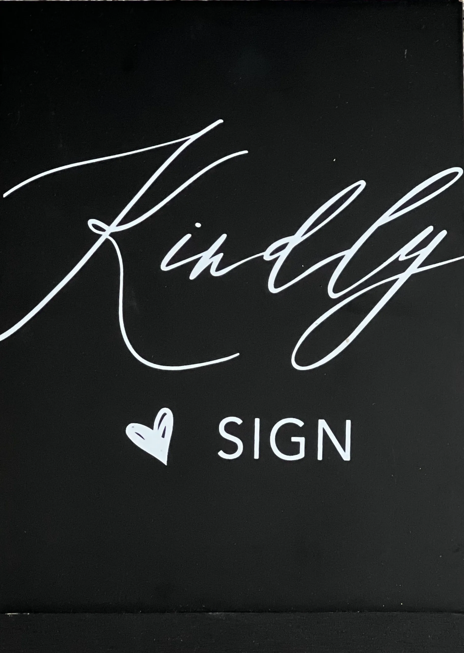 Black Signs with White Font