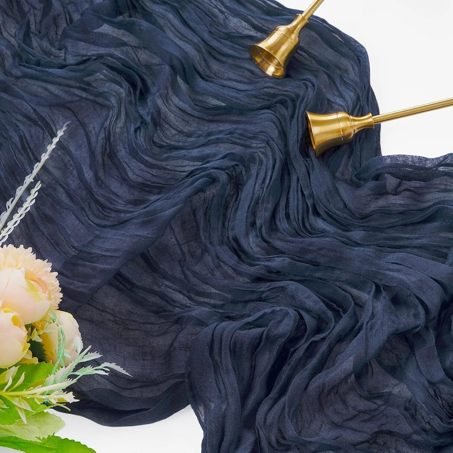 Navy Blue Cheesecloth Table Runners