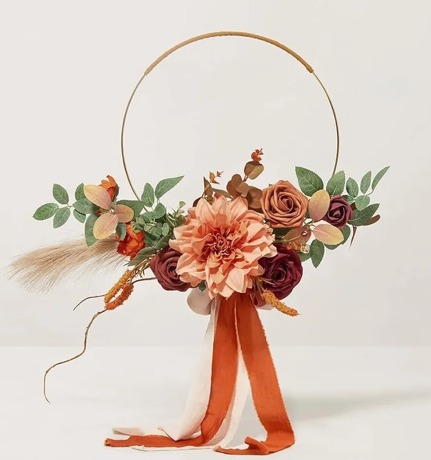 Terracotta Bridesmaid Flower Hoops