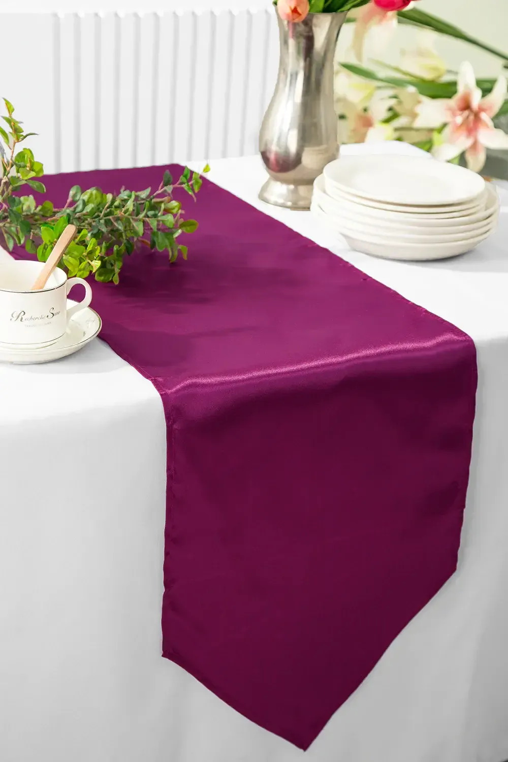 Sangria Satin Table Runners
