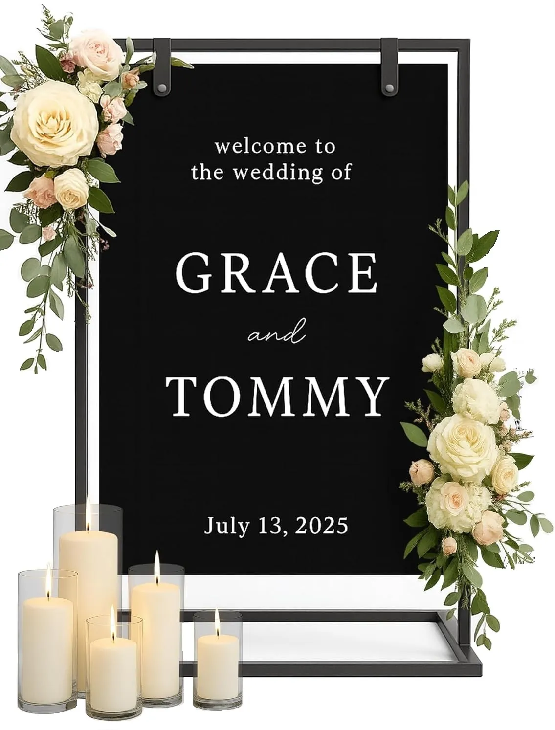 Black Standing Sign Holder