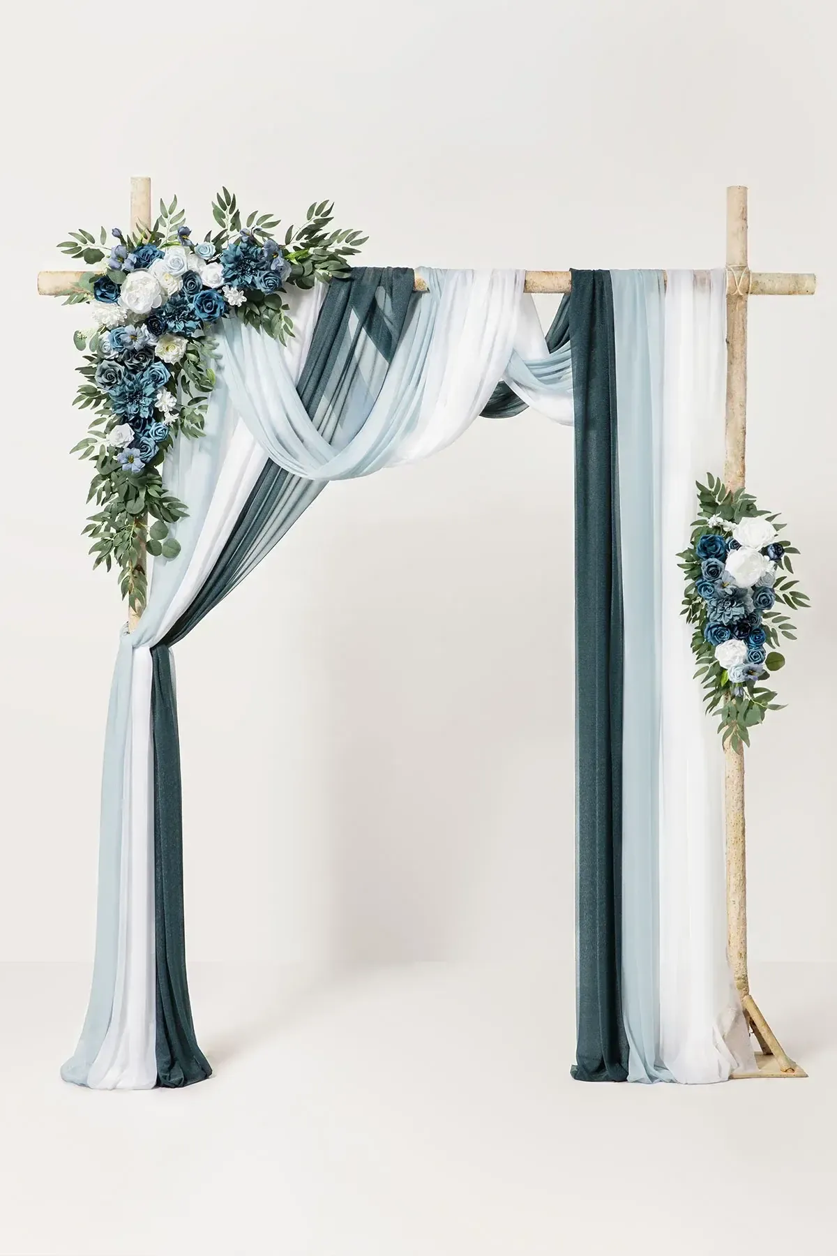 Dusty Blue and Navy Arbor Florals