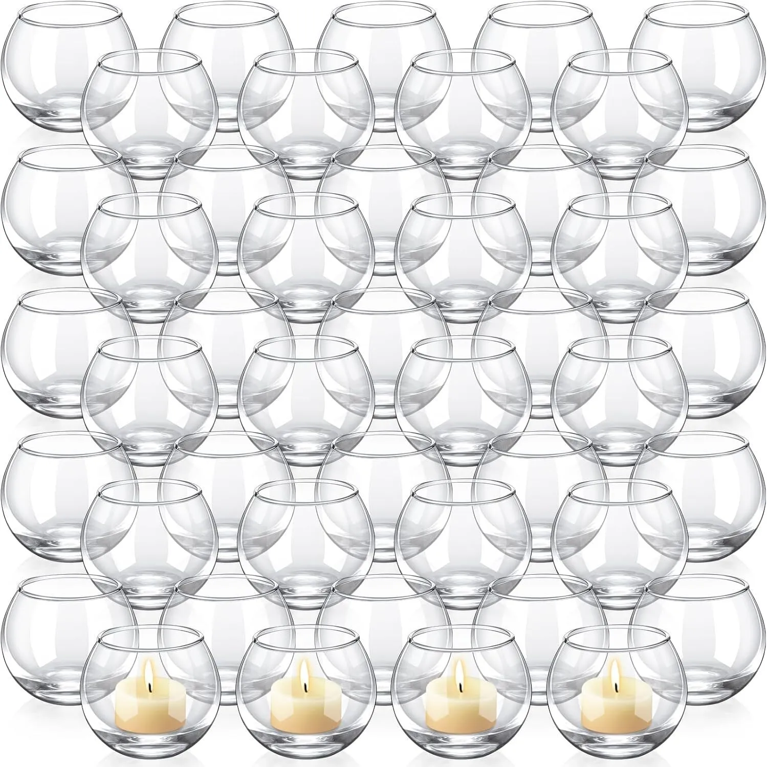 Clear Roly Poly Votives