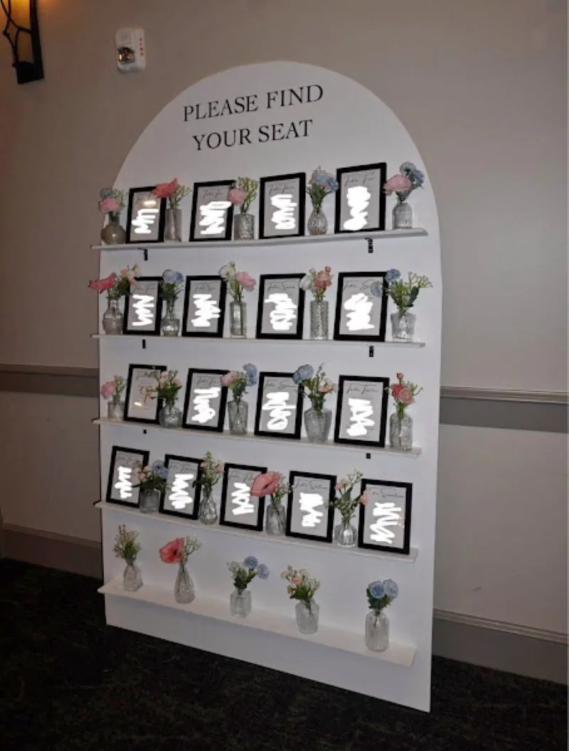 White Arched Seating Chart
