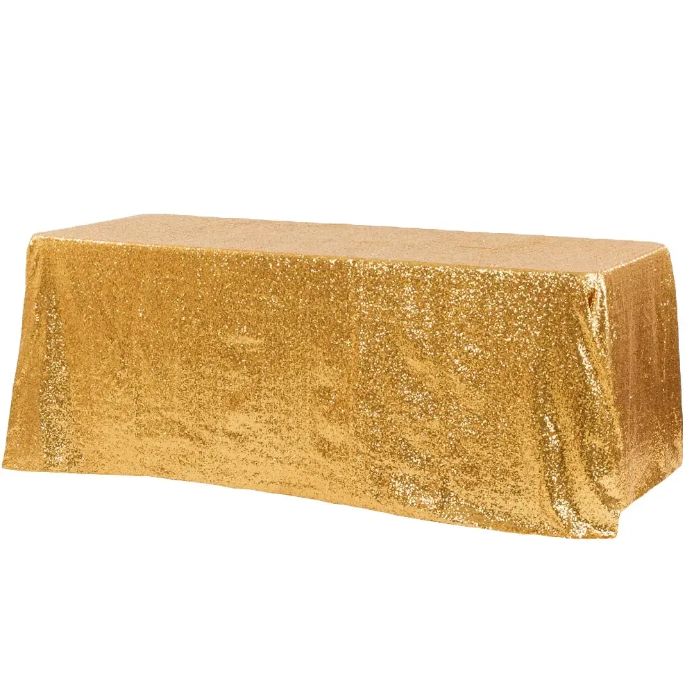 90"x156" Gold Sequin Tablecloth