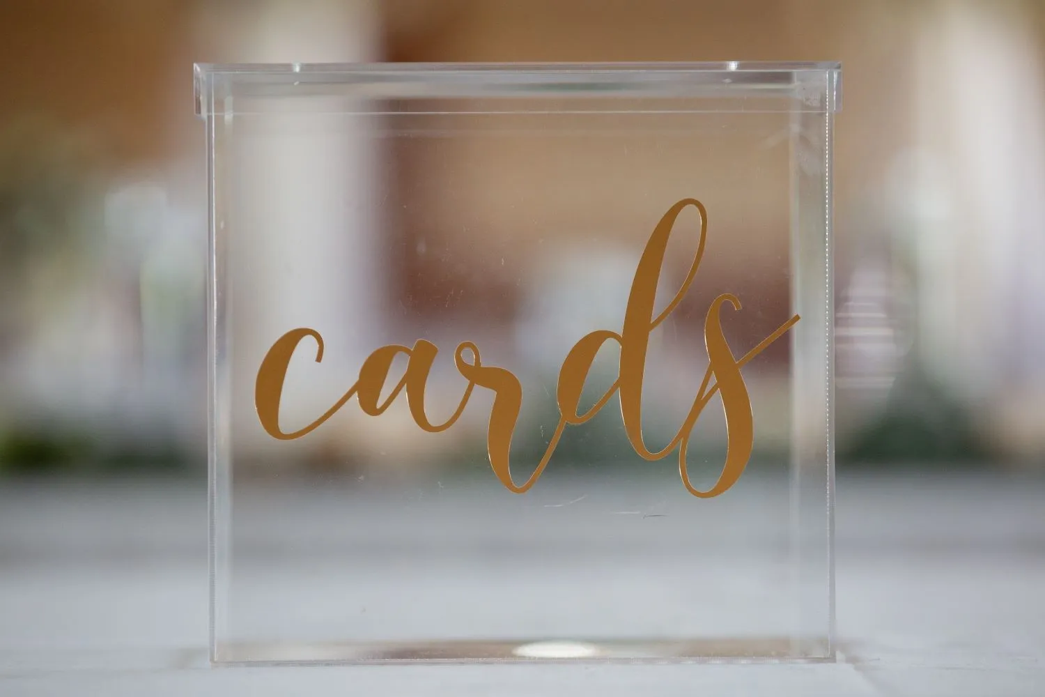 Acrylic with Gold Gifts Card Box