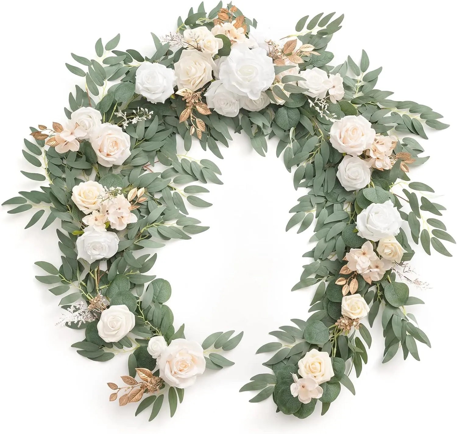 Ivory and Gold 6' Garland
