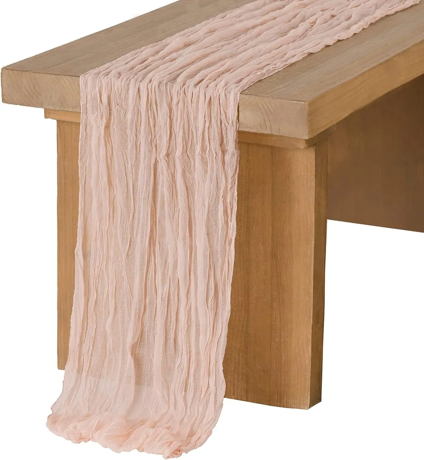 Blush Pink Cheesecloth Table Runners