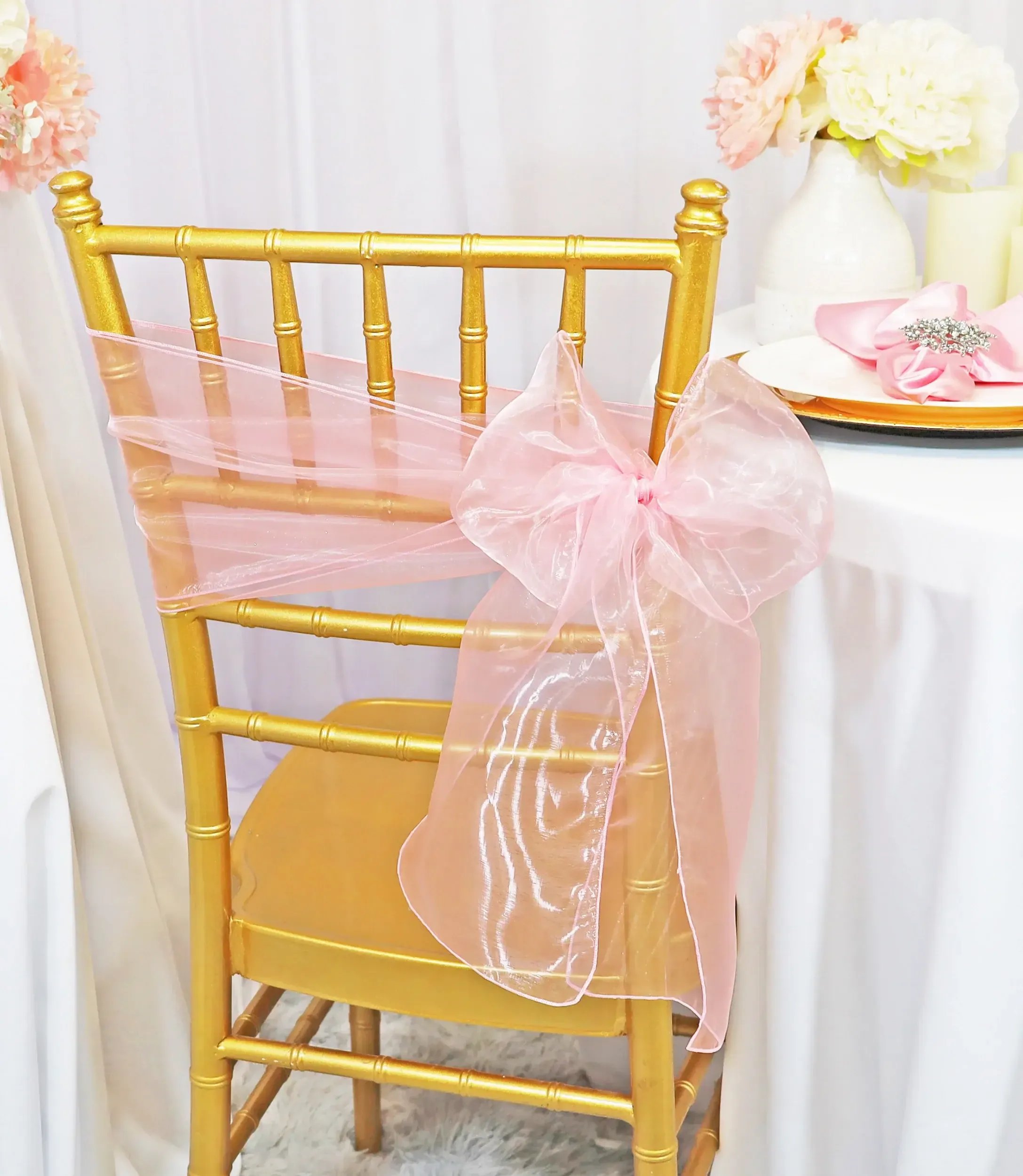 Pink Organza Sashes
