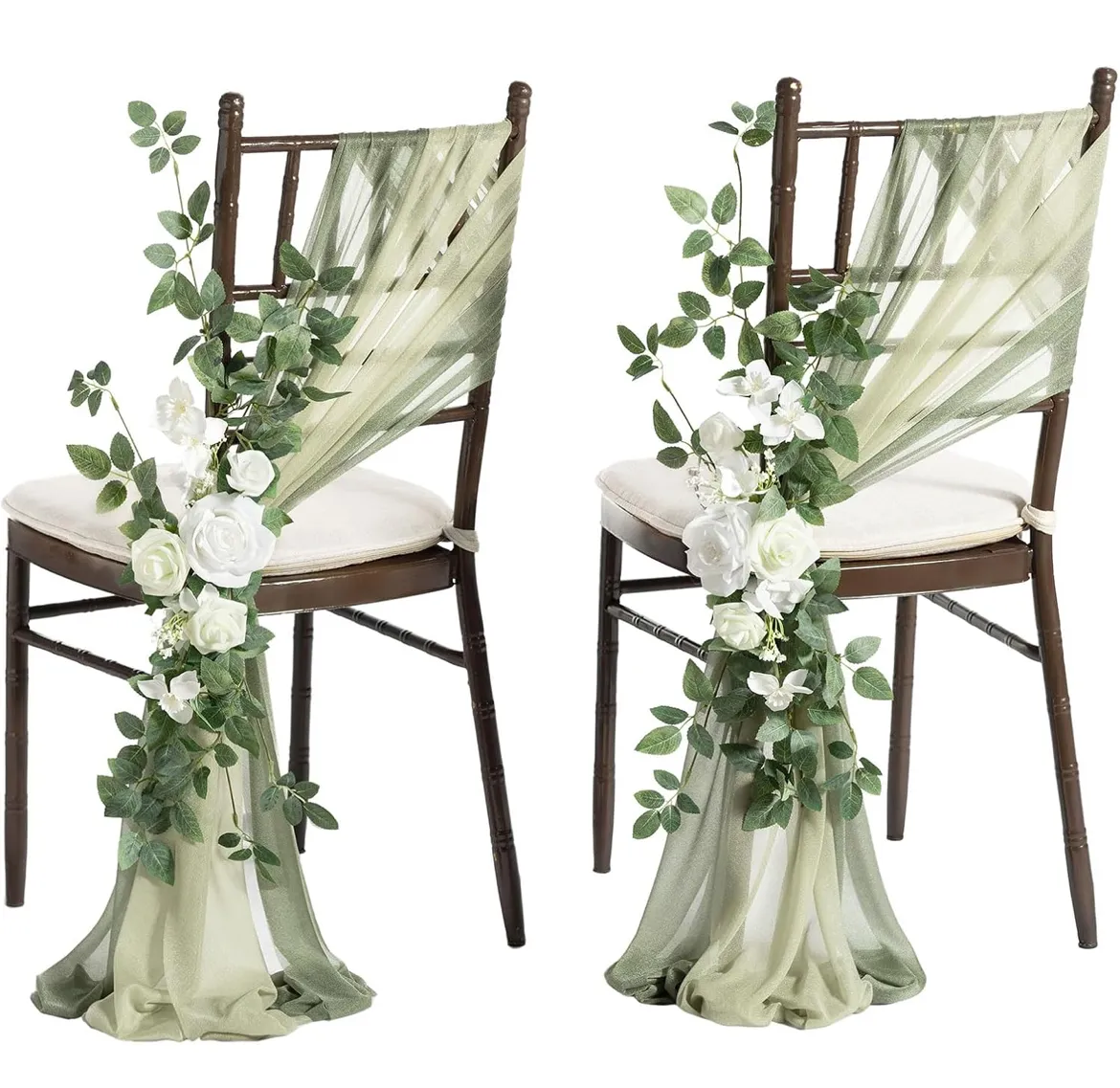 Sage Green Aisle Flowers