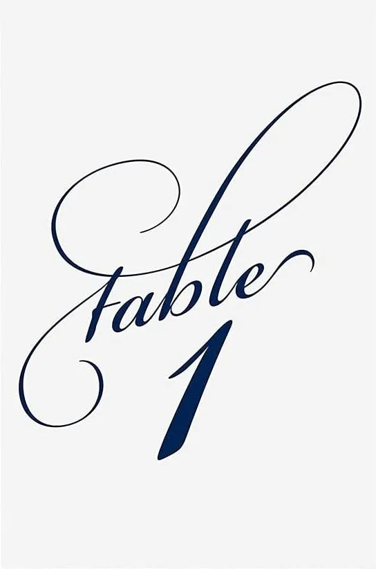 Table Number Set - Navy