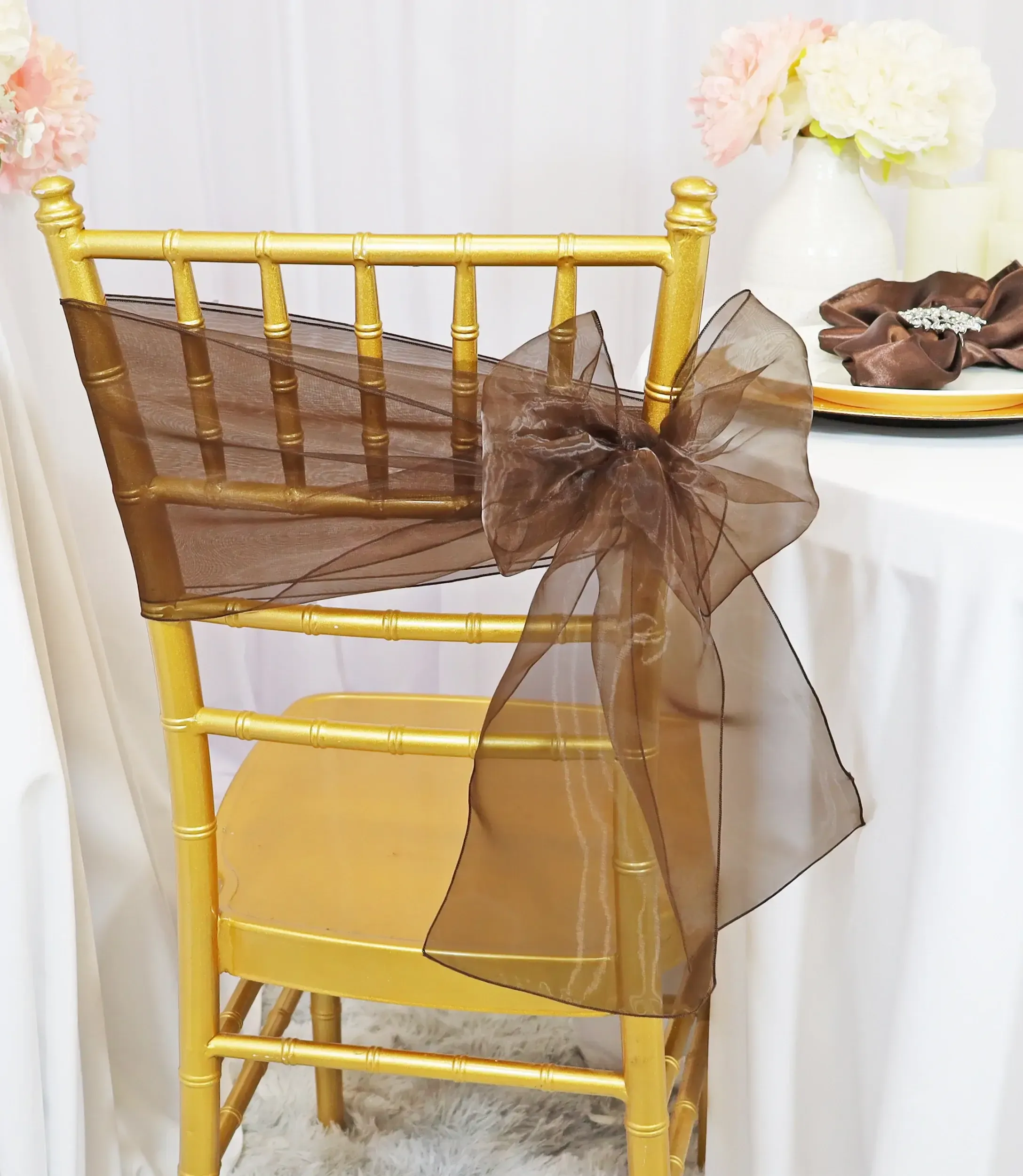 Brown Organza Sashes