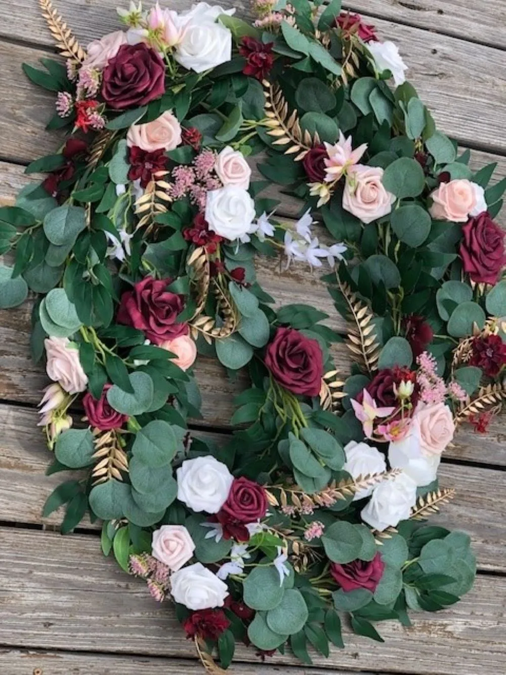 6.5' Marsala and Blush Ceremony Garland
