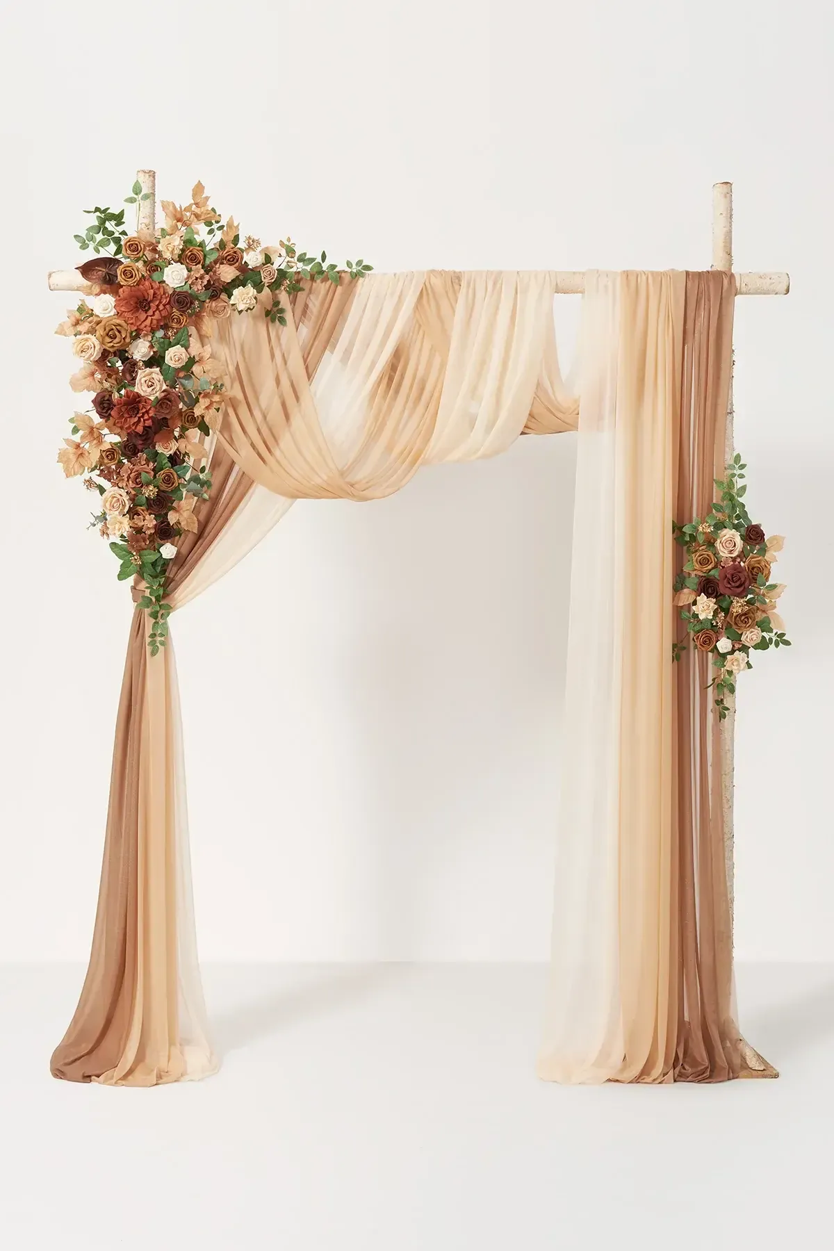 Caramel and Walnut Brown Arbor Florals