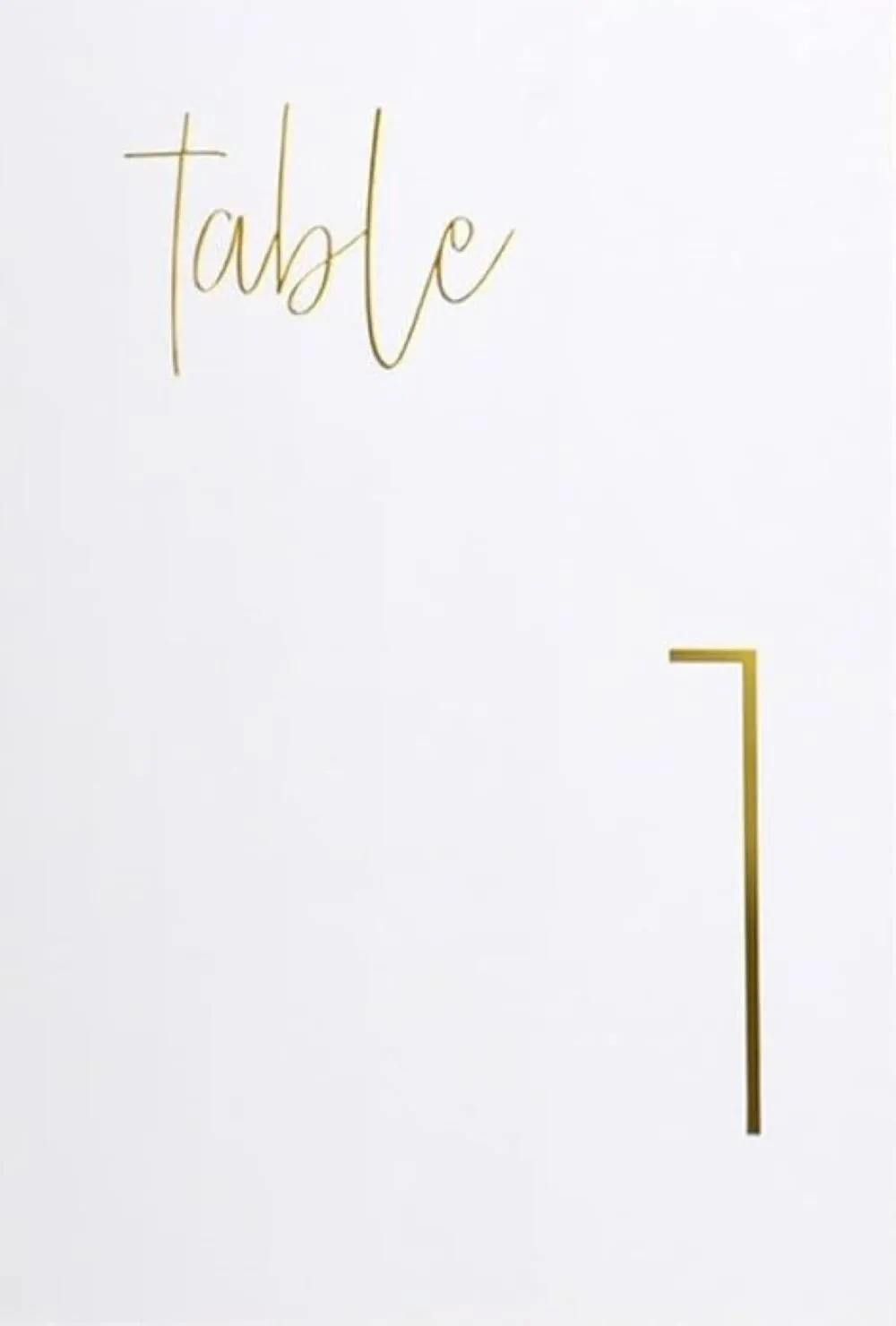 Table Numbers - Set Gold