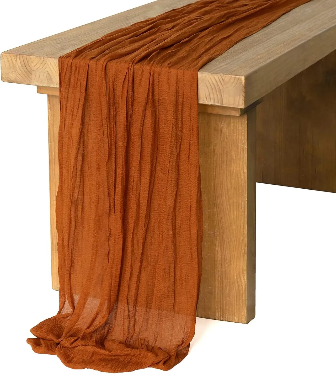 Terracotta Cheesecloth Table Runners