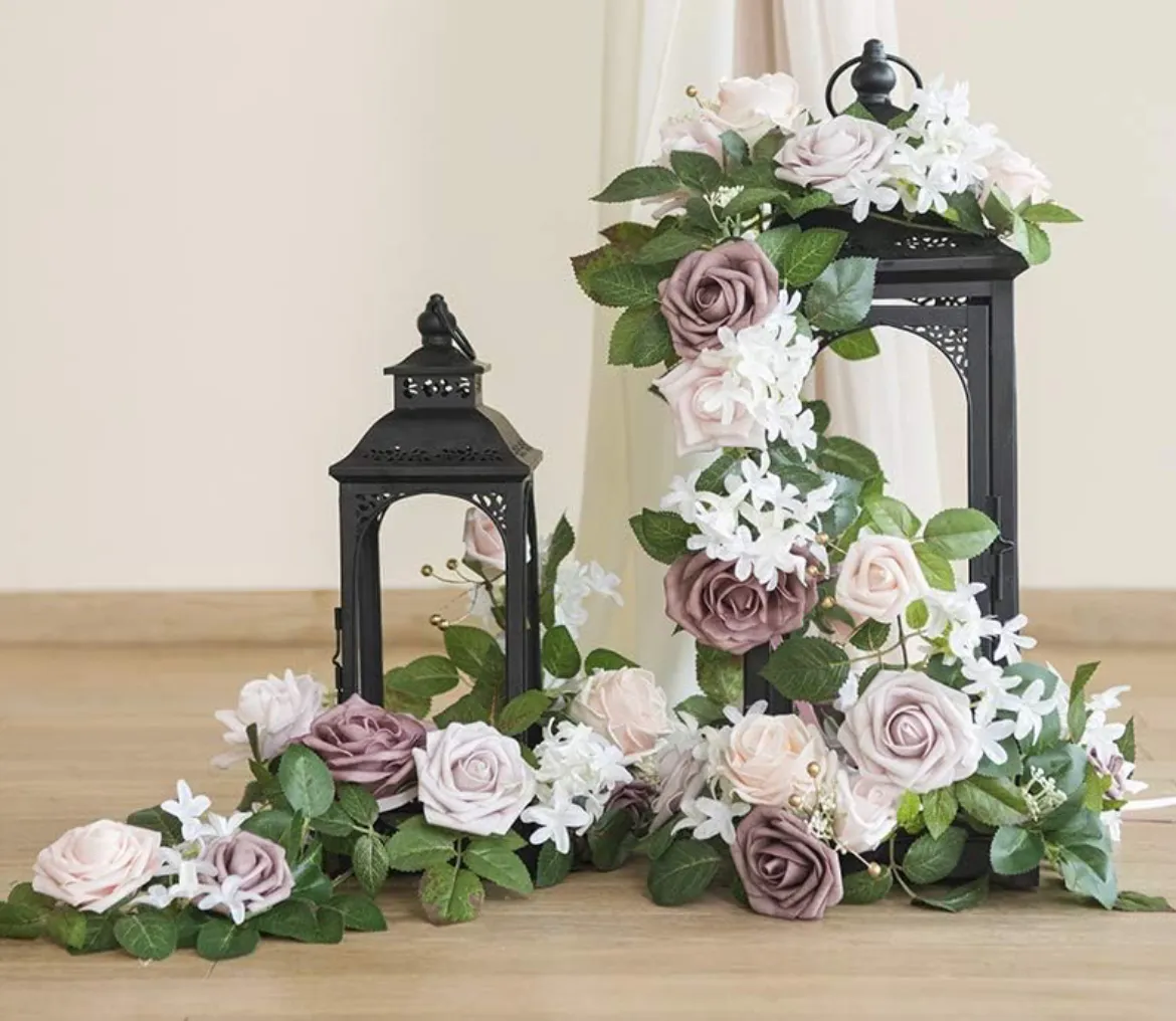 Dusty Rose and Cream 2' Garland/Wreath