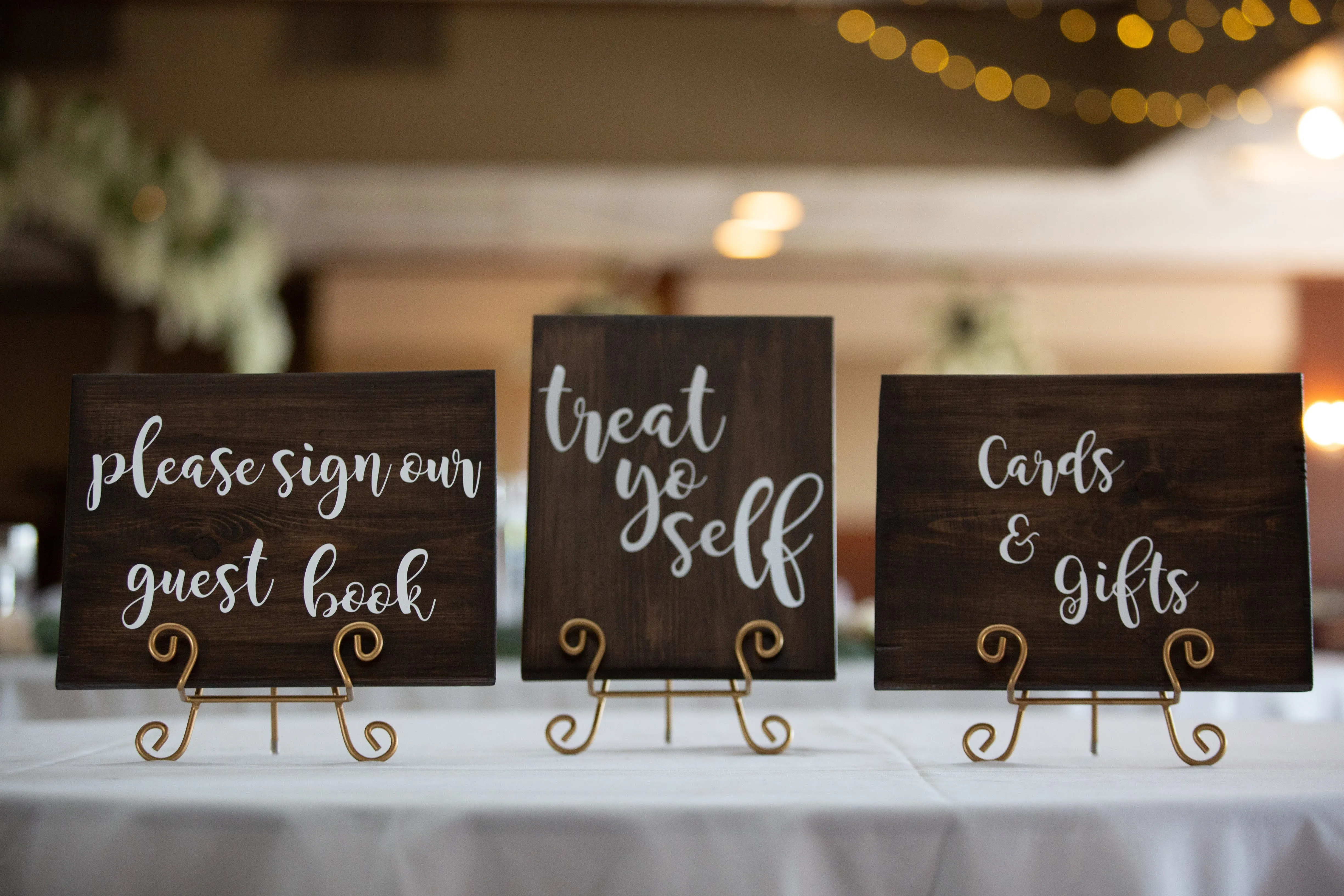 Espresso Wood Sign Set