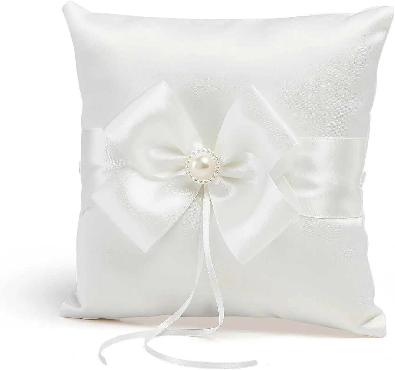White Ring Bearer Pillow
