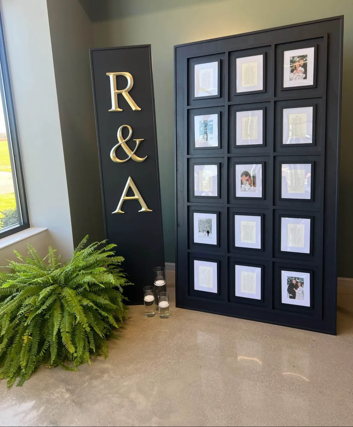 Black Seating Chart with Frames