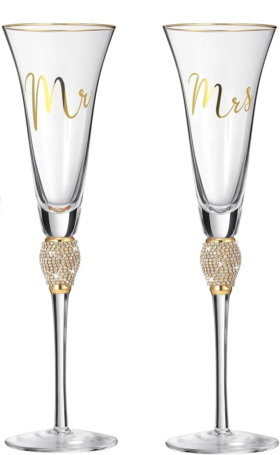 Gold Bling Toasting Flutes