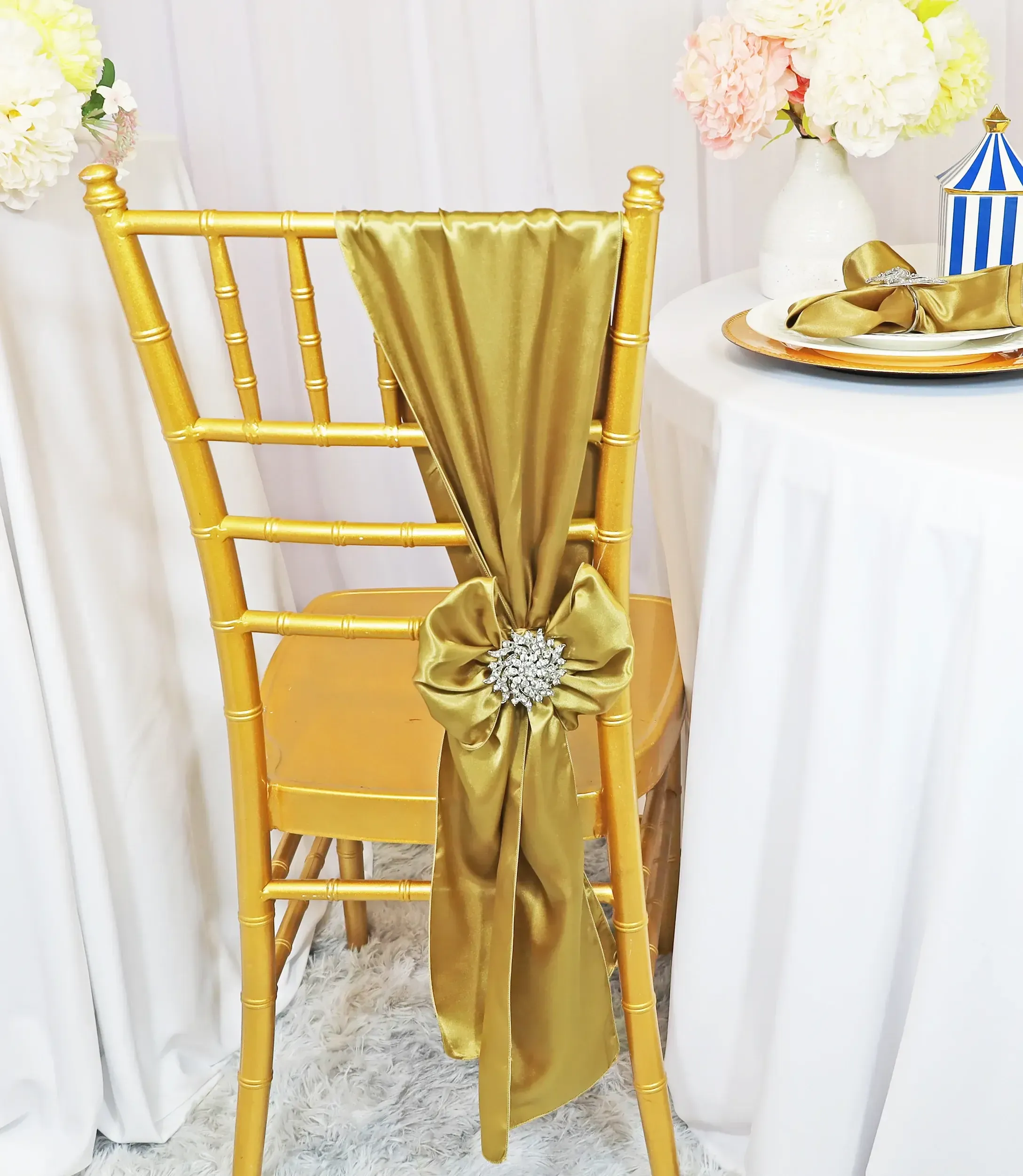 Gold Satin Sashes