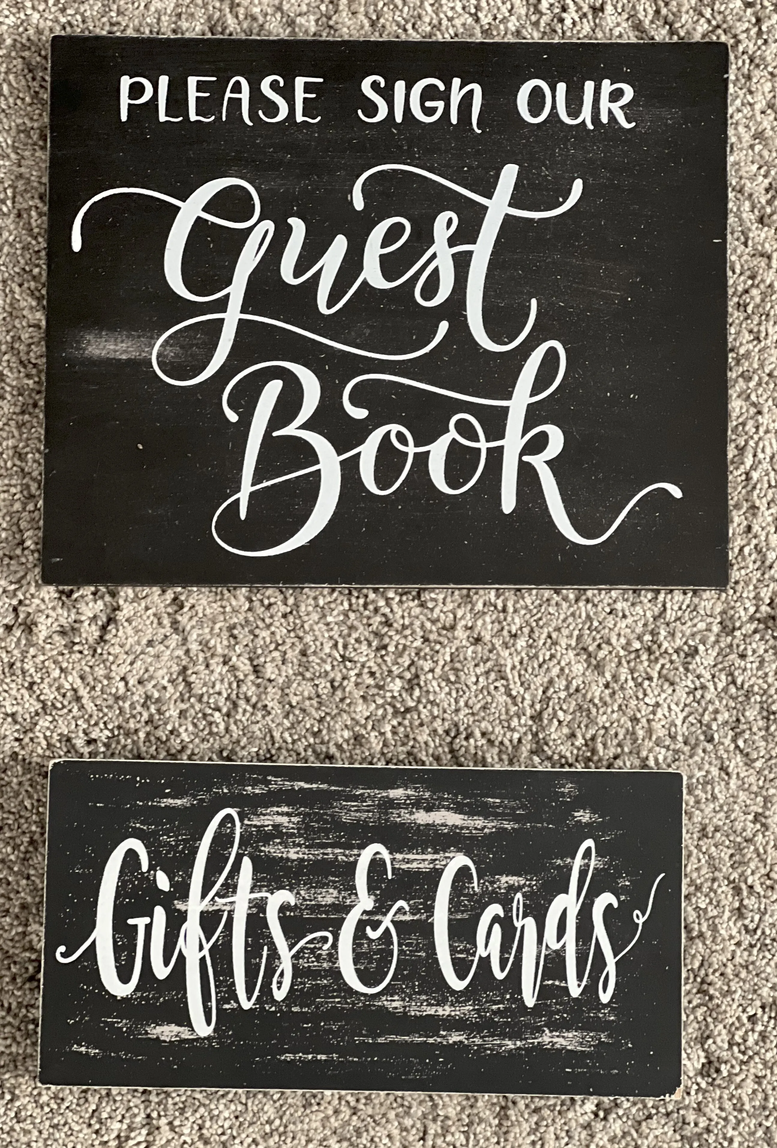 Black Chalkboard Sign Set