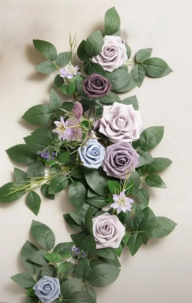 Lilac and Gold 2' Garland/Wreath