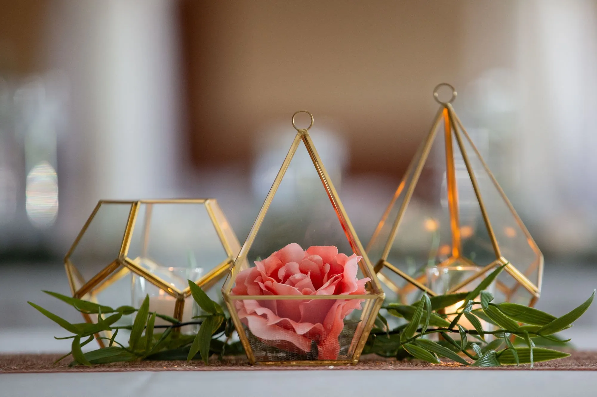 Glass Gold Terrariums