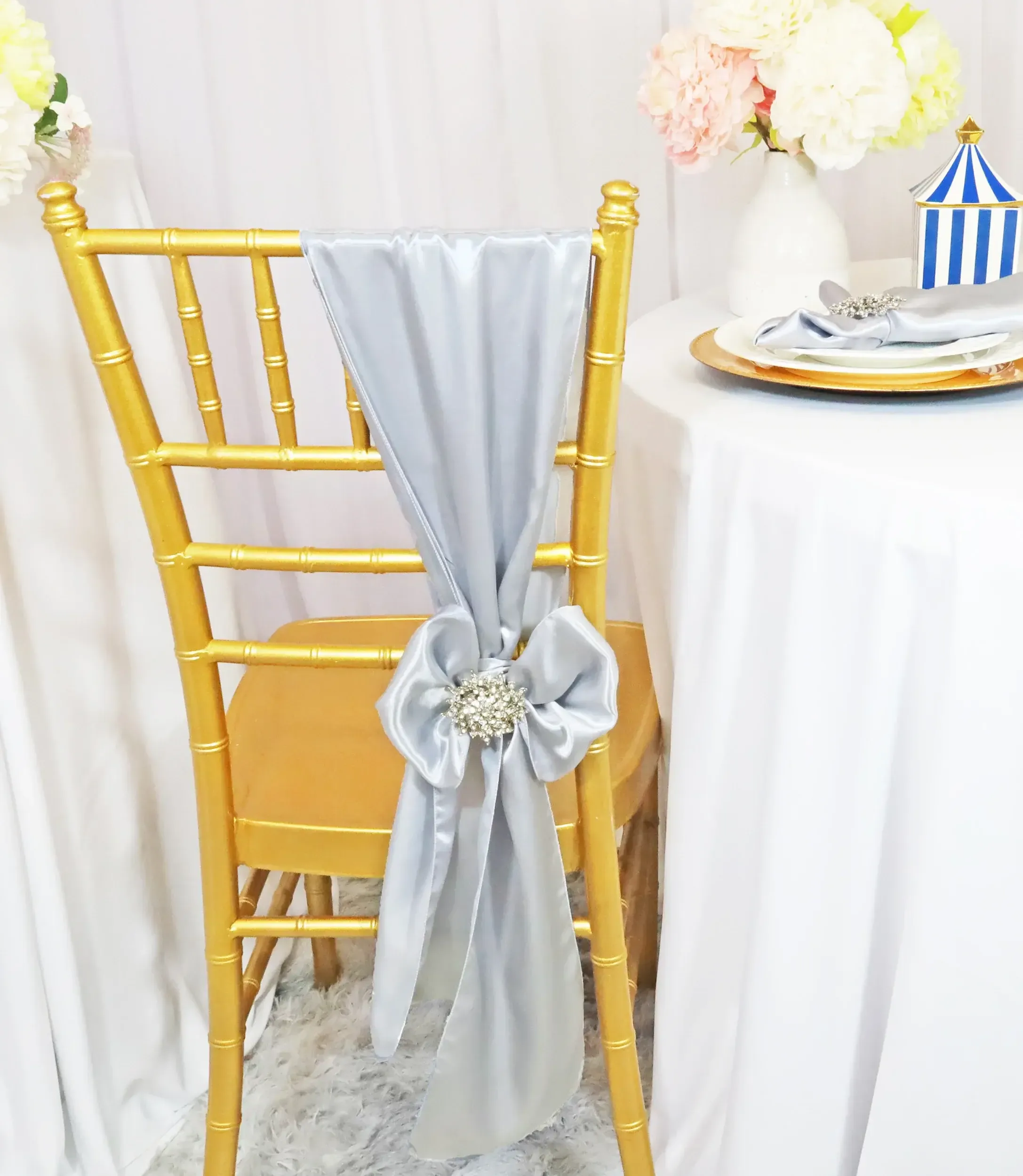 Platinum Satin Sashes