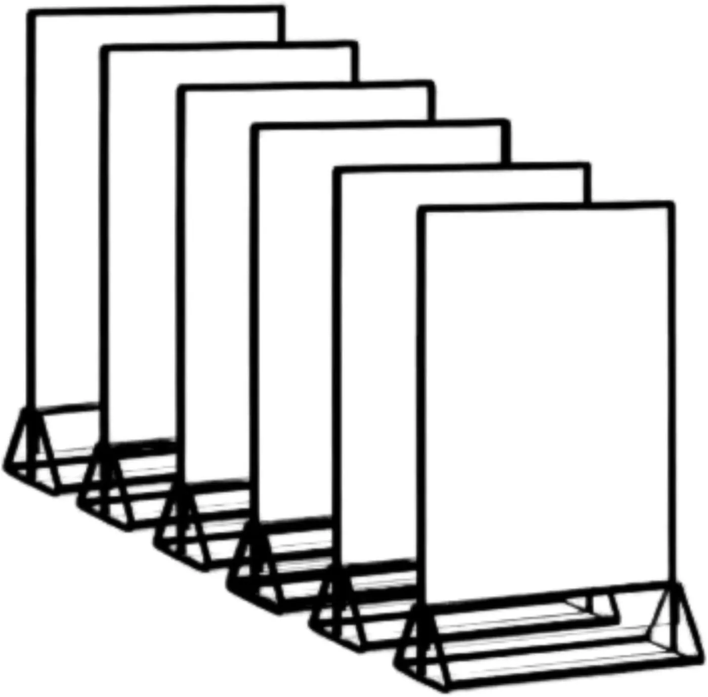 Black Table Number Frames