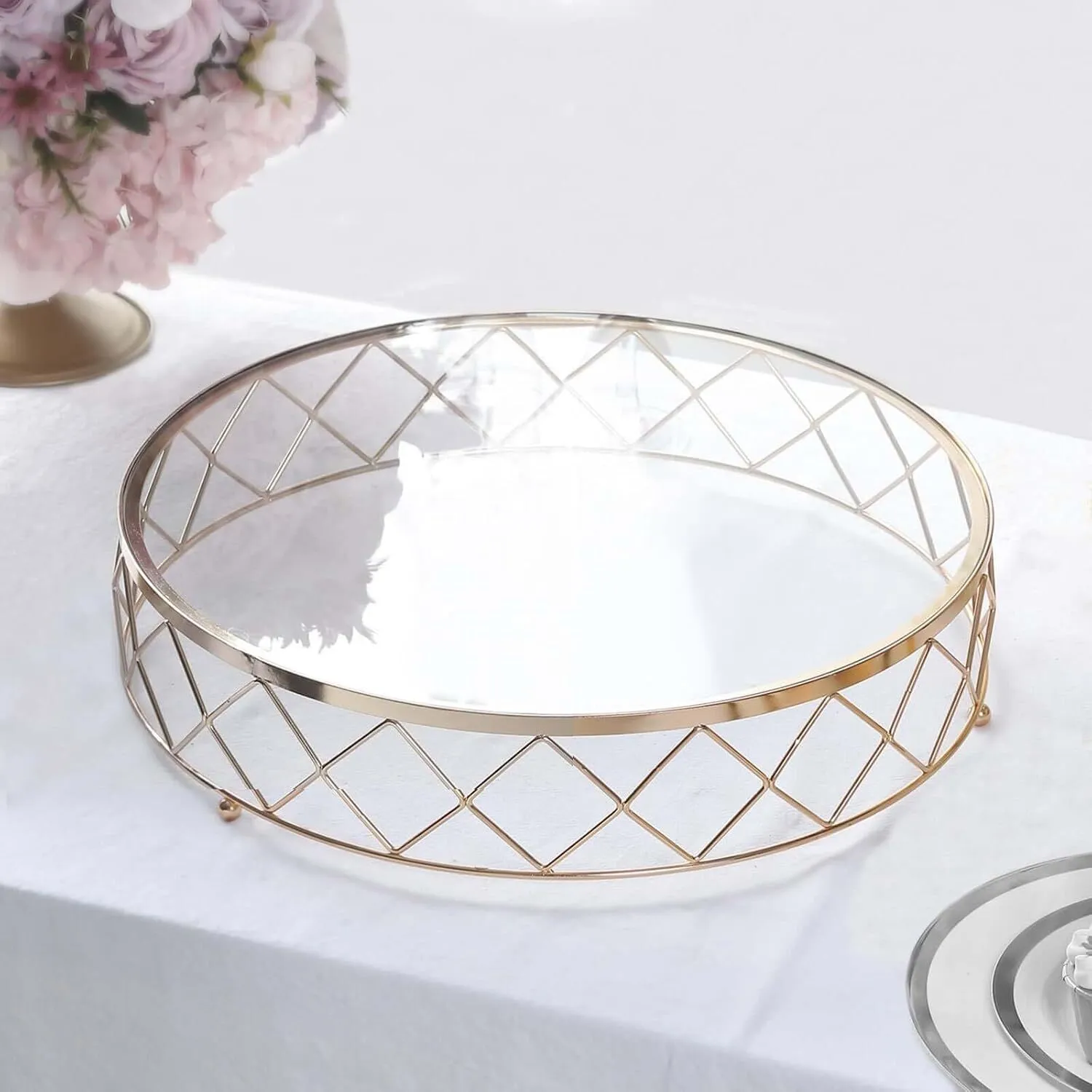 Gold Geometric Cake Stand