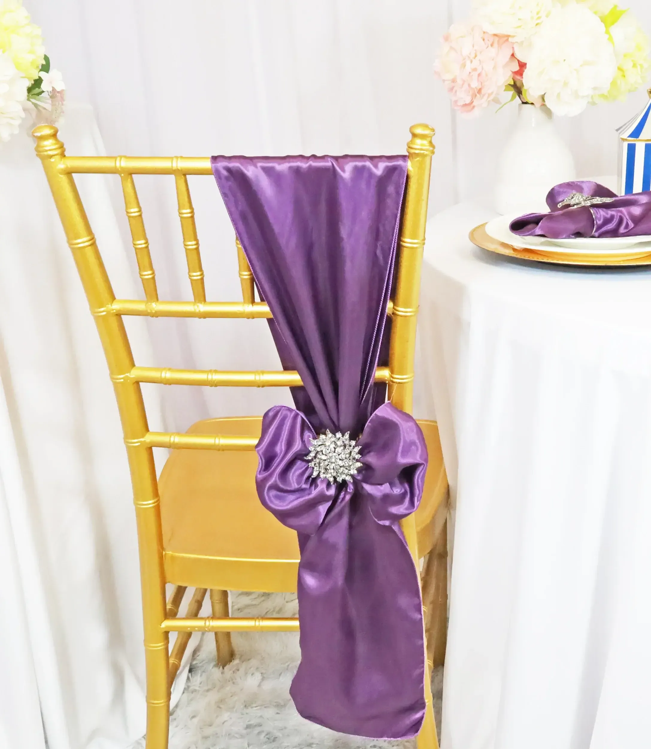 Wisteria Satin Sashes