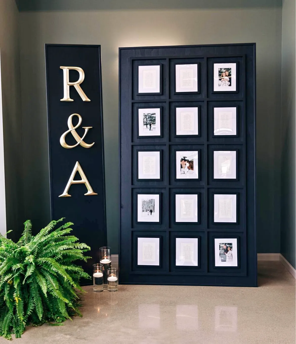 Black Seating Chart with Frames