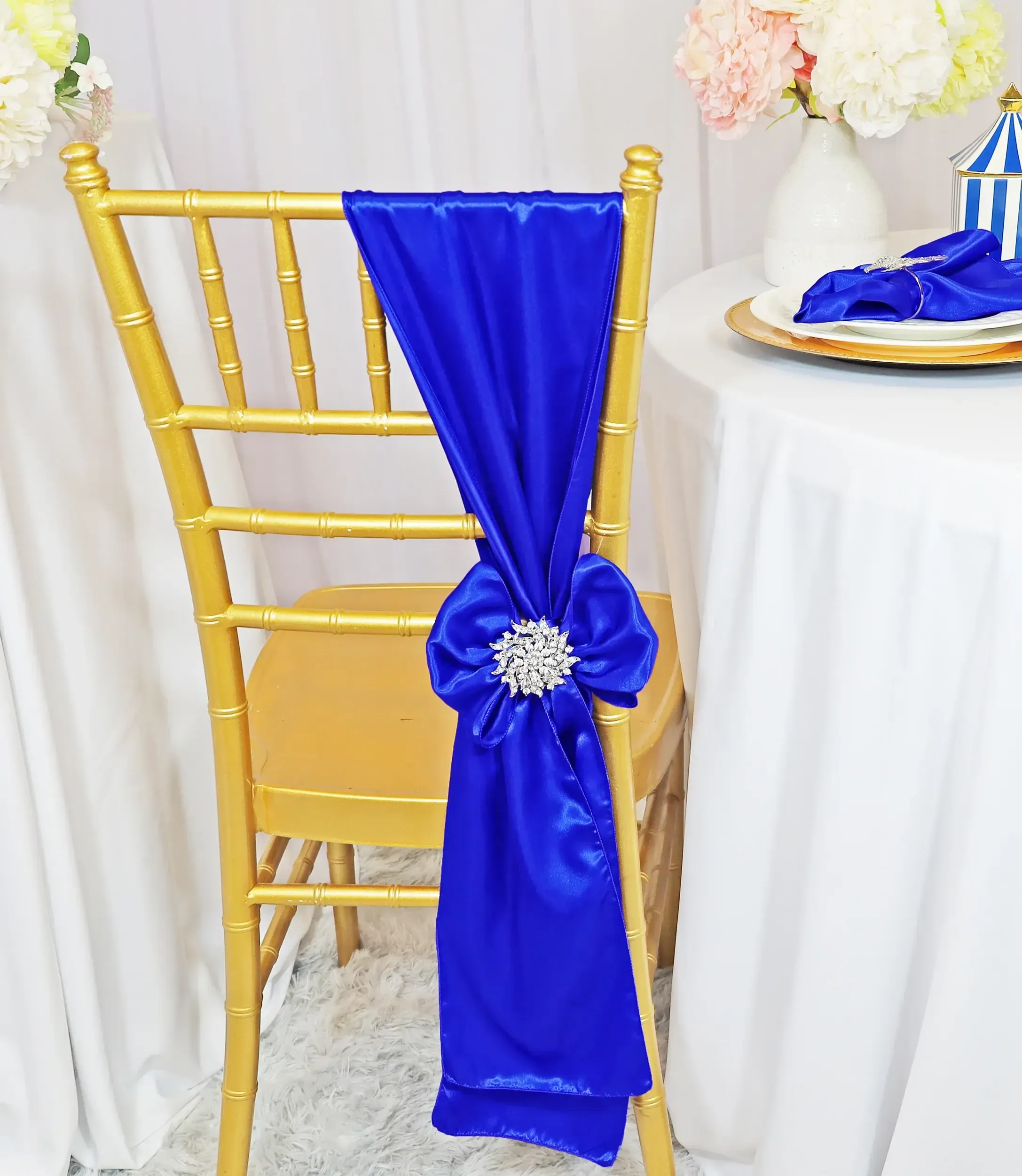 Royal Blue Satin Sashes
