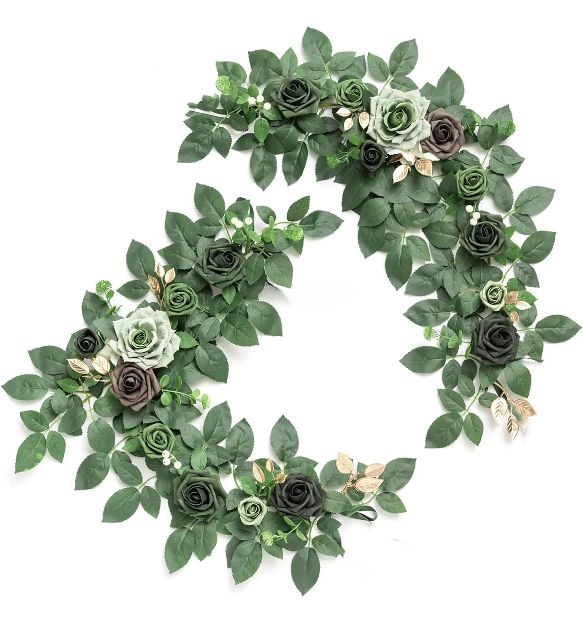 Forest Green and Gold 2' Garland/Wreath