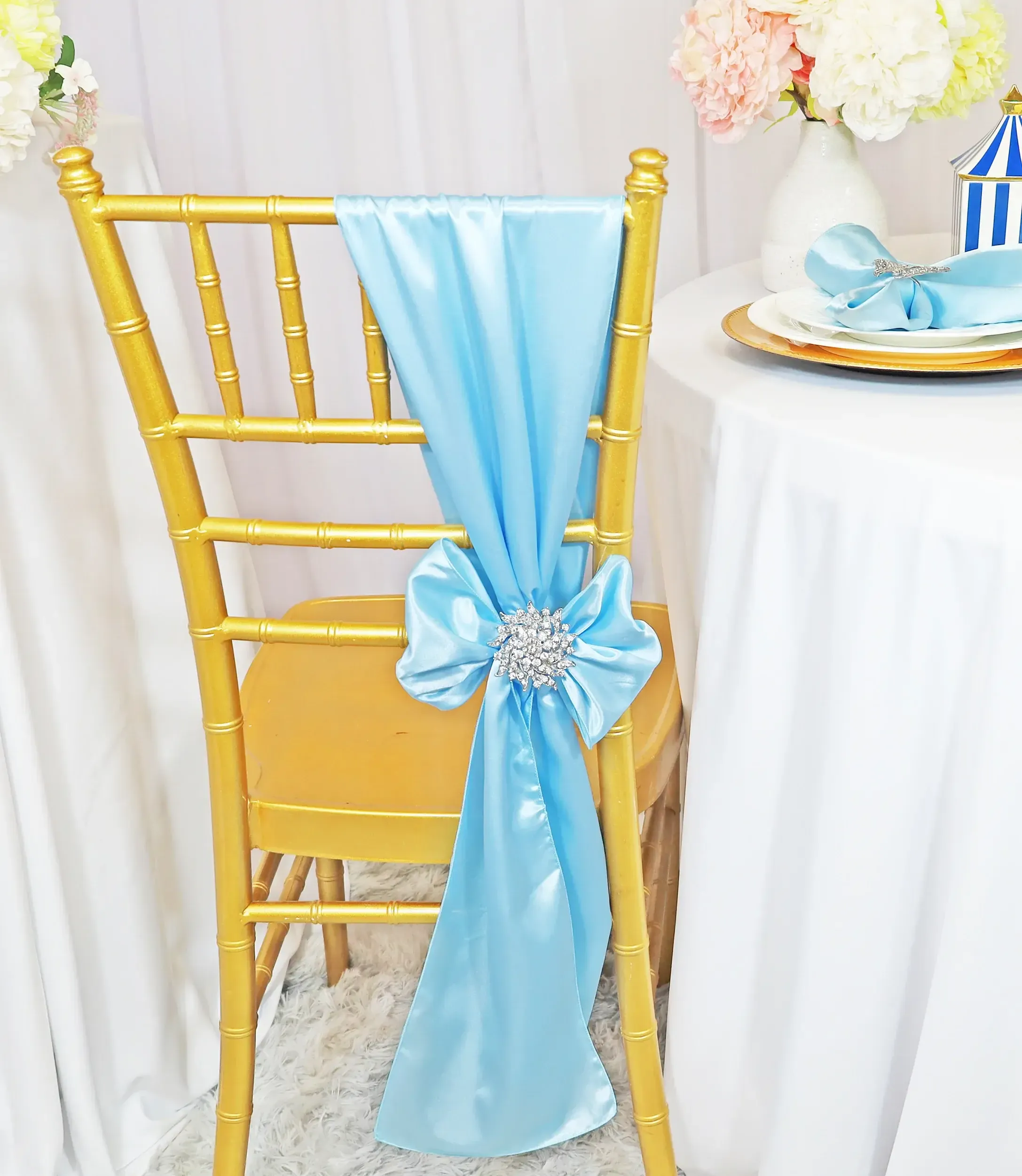 Baby Bue Satin Sashes