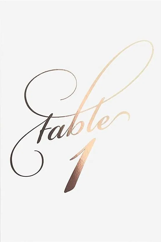 Table Numbers - Set Pink