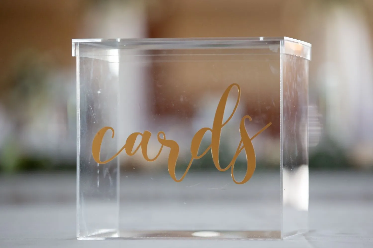 Acrylic with Gold Gifts Card Box