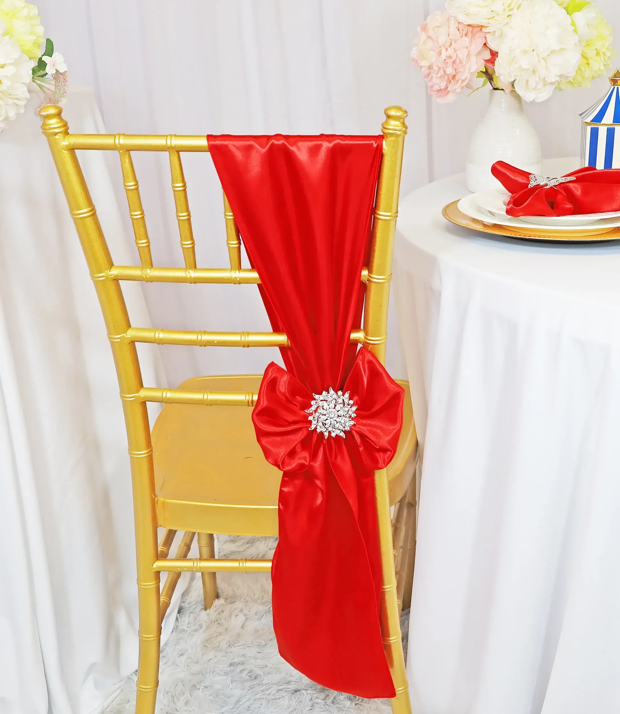 Red Satin Sashes