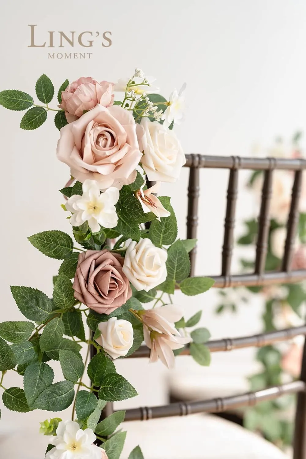 Dusty Rose Chair Garland